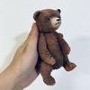 [USED] Teddy Bear, Handmade by an International Artist, Vintage-Style Dark Brown Bear