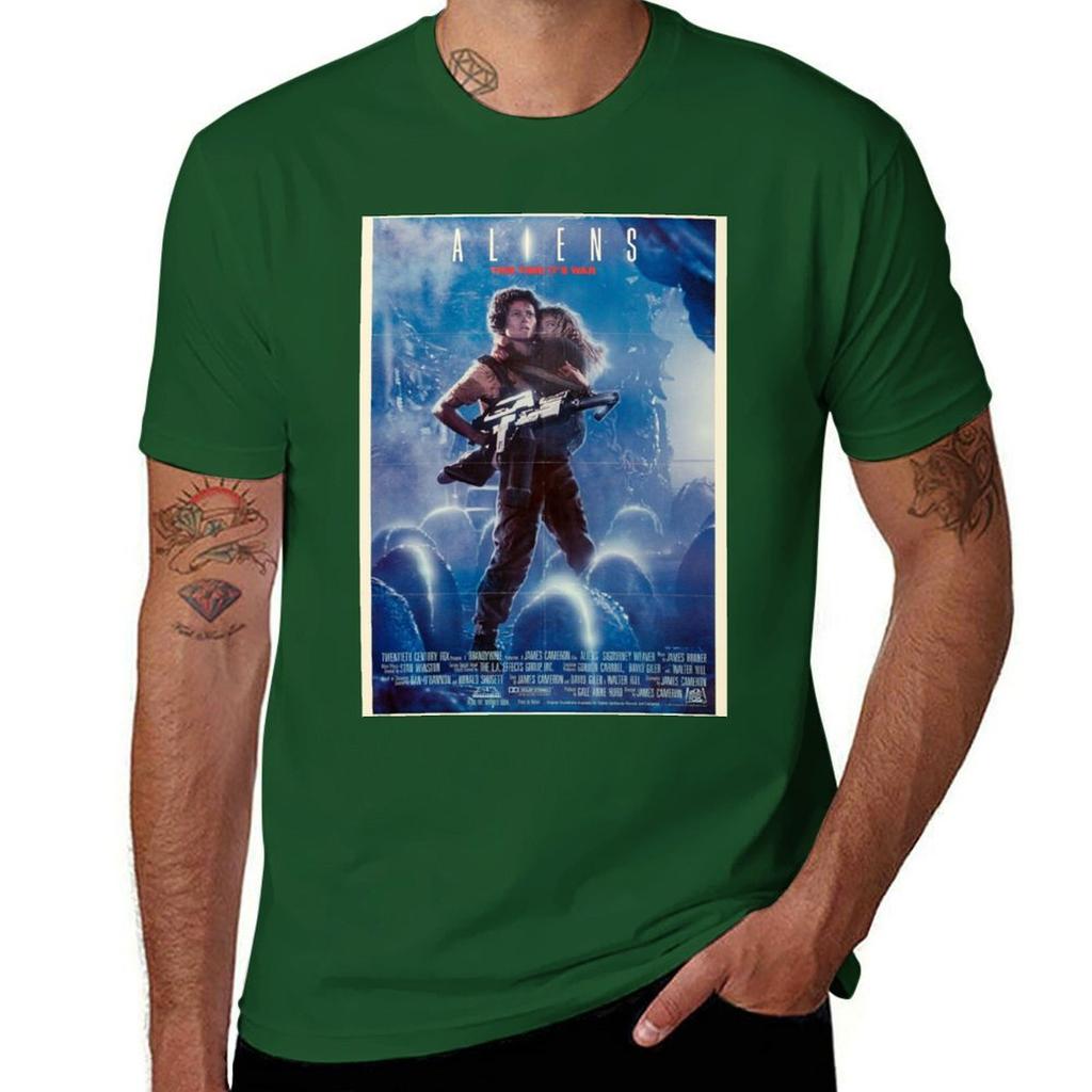 Aliens (1986) T-Shirt Quick-drying Oversized Blacks Mens T Shirt Graphic