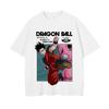 Unisexs Tshirt Japanese Anime Dragon Ball Print Tshirt Harley Cooku Cotton Tshirt Pop Street Style Shortsleeved Top White