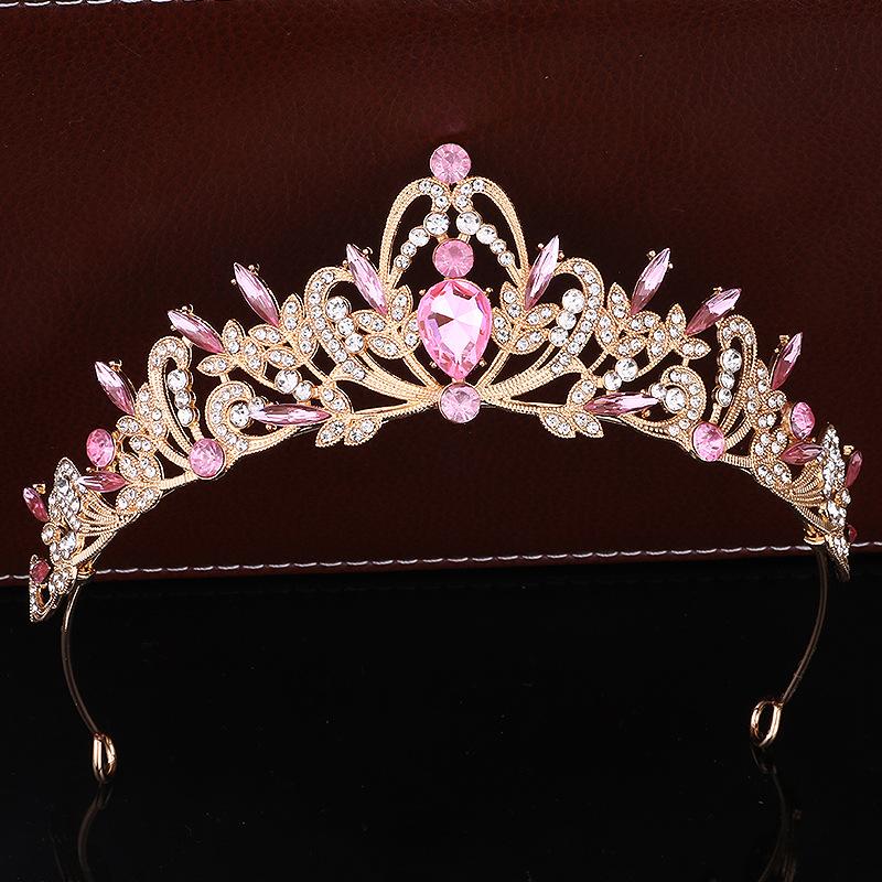 Bridal Diamond Crown Wedding Photography Matching Tiara Hair Accessories Princess Crown Girls Hairband Birthday Accessories