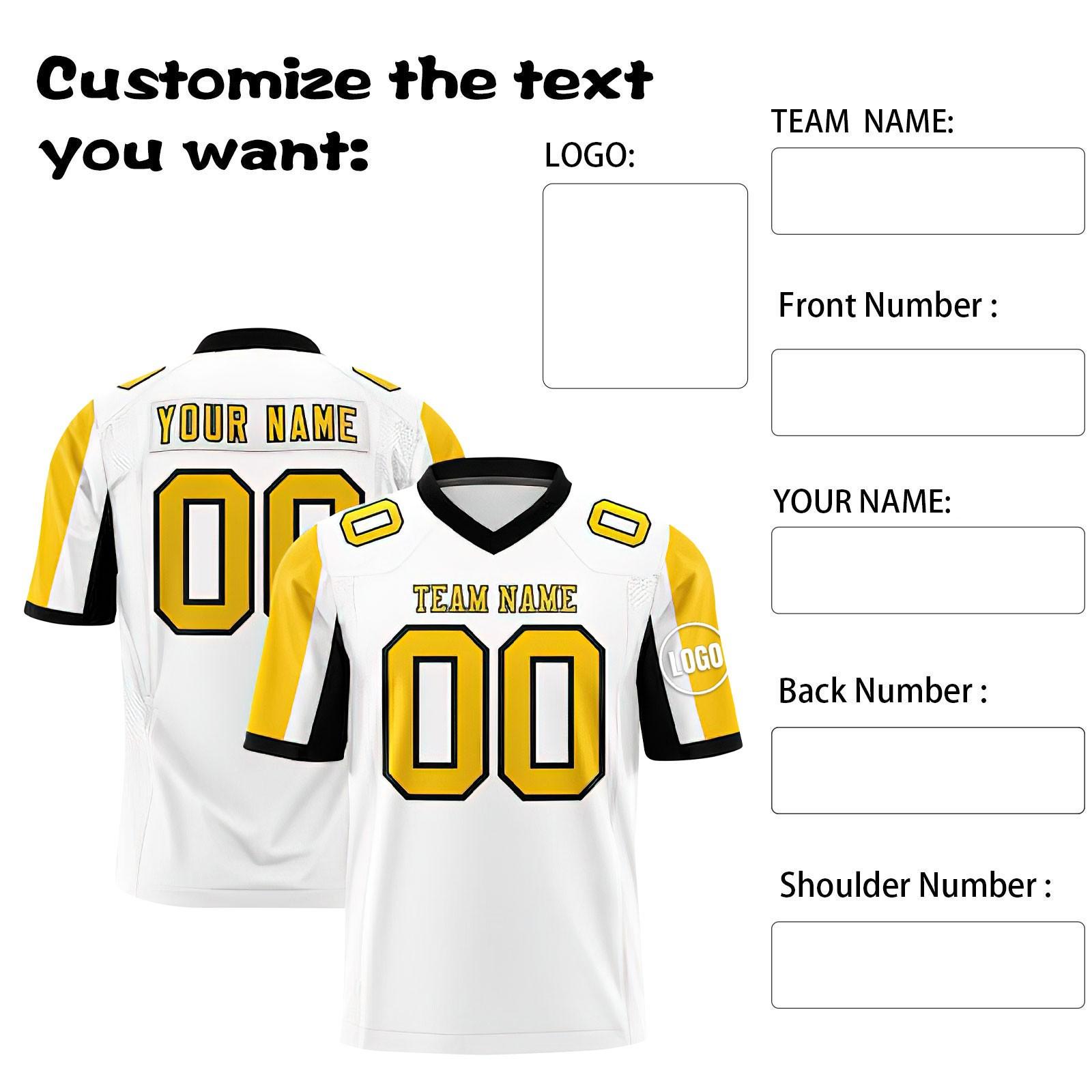 

Индивидуальные футбольные майки с персонализированным напечатанным названием и номером команды, спортивная форма для мужчин, женщин, молодежи S жёлтый