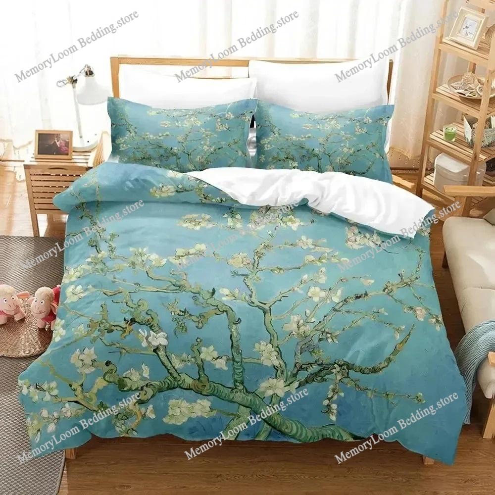 Artwork Unique Van Gogh Bedding Set Queen/King Size Duvet Cover Comforter Soft Cozy Home Textile Set Luxury Gift Bedroom Decor