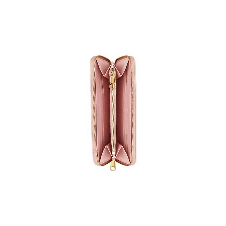 Burberry Lola Bag Exclusive Logo Design Zipper Closure Quilted Lambskin Wallet Women Wallet Pink 80626981
