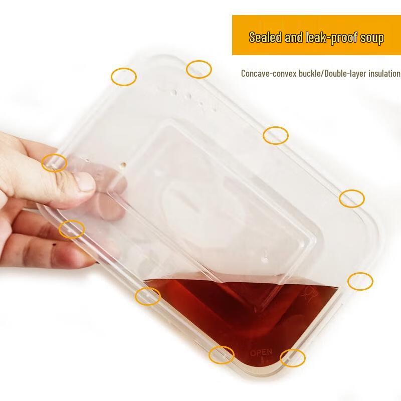 Disposable Rectangular Takeaway Containers with Lids