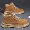 Martin Boots Men's Shoes Autumn New High-top Leather Shoes Tooling Shoes Men's Trend Versatile Platform Casual Short Boots