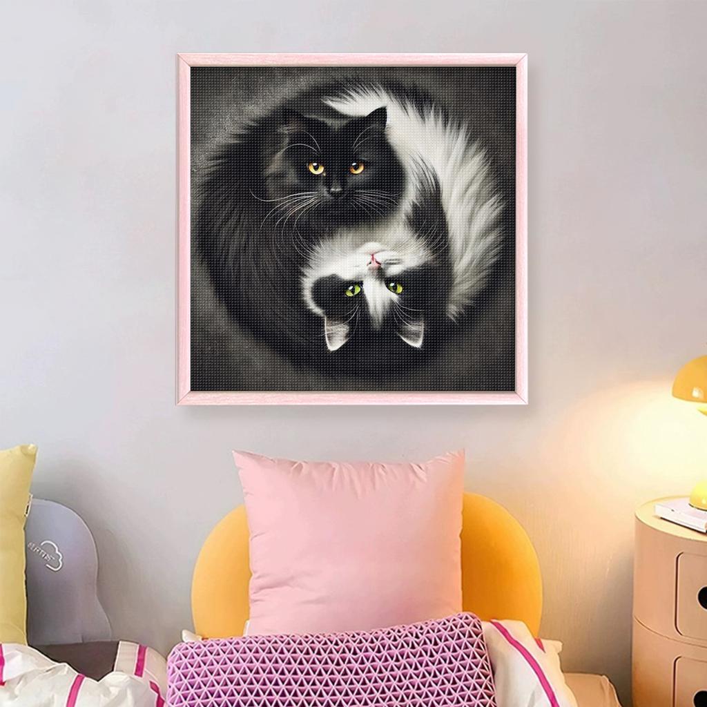 Tai Chi Yin Yang Full 11CT DIY Stamped Cross Stitch Kits 40x40cm Needlework Embroidery Kit for Adults Home Decor