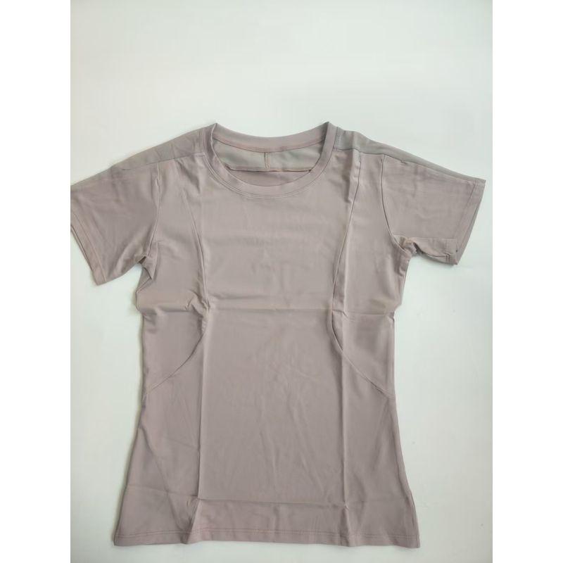 

Одежда для йоги Женская футболка с коротким рукавом Новинка Лето Пилатес Спорт Бег Футболка Быстросохнущий Фитнес Топ Gray purple L