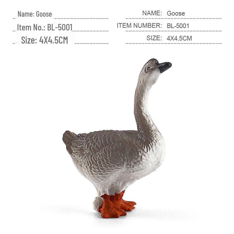 Cross-Border Farm Animal Miniature Model Set: Chickens, Ducks, Geese, Cows, and More