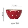 Affascinante Set di Stoviglie in Ceramica a Forma di Fungo Rosso: Tazza, Piatto da dessert, Ciotola da riso, Ciotola per noodles, Insalatiera e Cucchiaio