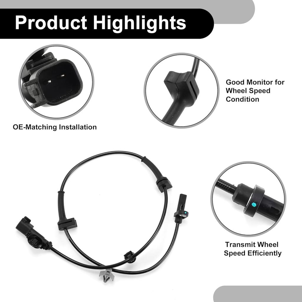 ABS Wheel Speed Sensor Front Left or Front Right ABS Sensor Anti-Lock Braking System Sensor No.AE8Z2C204B for Ford Fiesta 2014-2019