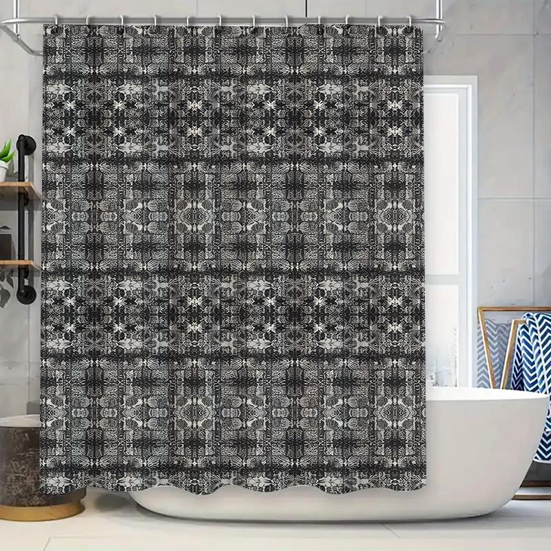 

Say Hello To My Little Friend Shower Curtain Black White Dog Print Decorative Bath Rug Set For Home Bathroom Accessories Decorat W60H190(CM)-1 Pcs