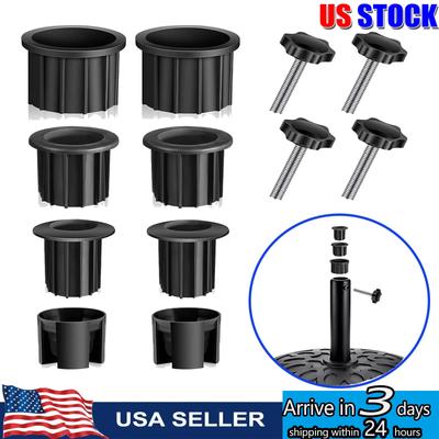 Patio Umbrella Base Stand Hole Ring Plug Cover and Cap Umbrella Stand Replacement Parts Support Base Stabilizer Sleeve with M8