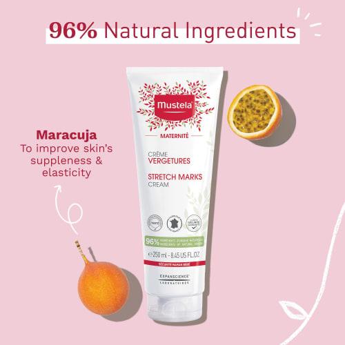 Mustela Maternity Stretch Marks Creamfor Pregnancy - Natural Skincare Massage Moisturizer with Natural Avocado, Maracuja & Shea Butter - Lightly Fragr