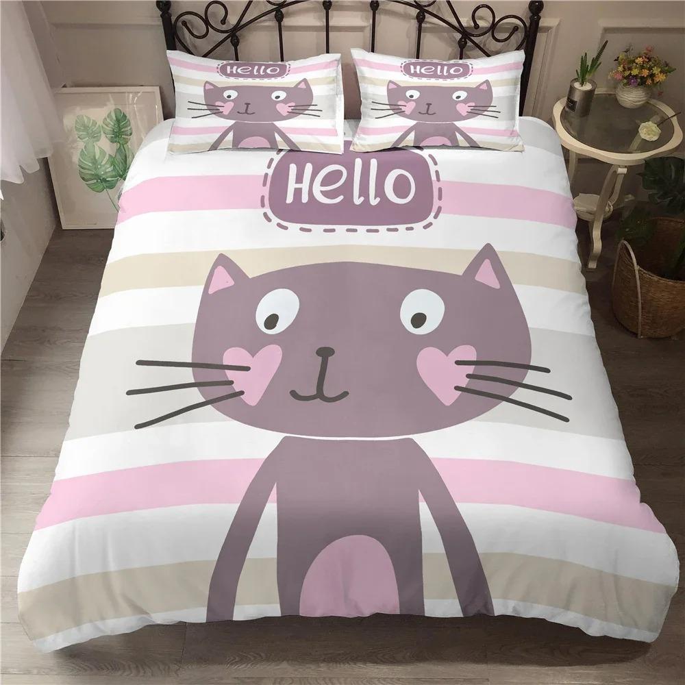 Cartoon Dinosaur King Queen Duvet Cover Yellow Animals Bedding Set for Kids Boys Girl Wildlife Soft Polyester Quilt Cover