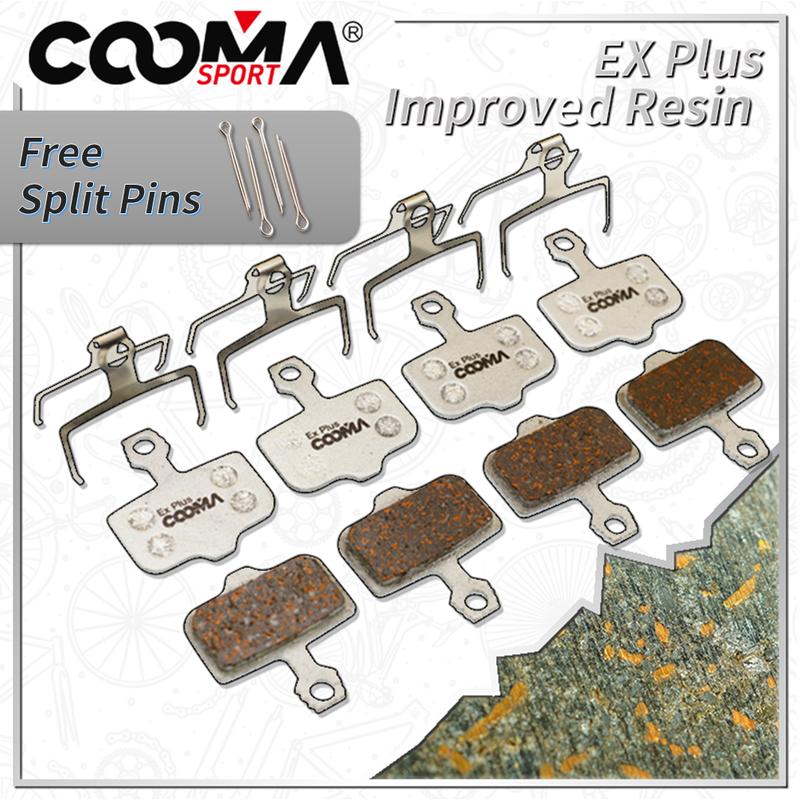4 Pairs Ex Plus Bicycle Disc Brake Pads For AVID Elixir DB1 DB3 DB5 SRAM LEVEL RED FORCE ETAP AXS HRD, Alu-Alloy Backing