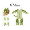 Dino Delight Costume - Kids' Green Jumpsuit for Cosplay and Halloween Fun