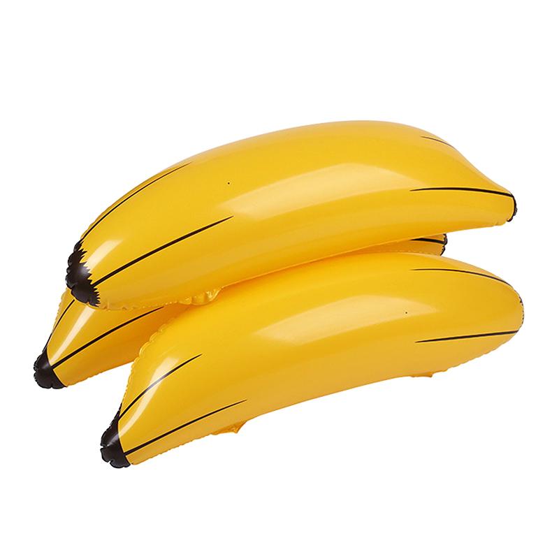 3Pcs Inflatable Banana 60Cm Fake Banana Fruit Props Inflatable Toys Bachelorette Party Games Toss Ring Toy