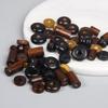 Round Flat Natural Wood Loose Spacer Beads Wooden Prayer Beads for Women Men DIY Necklaces Bracelets Jewelry Making Supplies