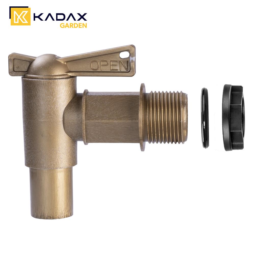 KADAX Depo Musluğu Musluk Vana Bağlantı 3/4 Yağmurlama Başlığı Fıçı İçin Konteyner Üzerine