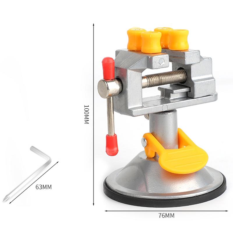 Jewelry Vice Vise Stand Rotatable Drill Press Universal Mini Table Bench Screw Clamp Engraving Table Vice Rotatable Adjustable