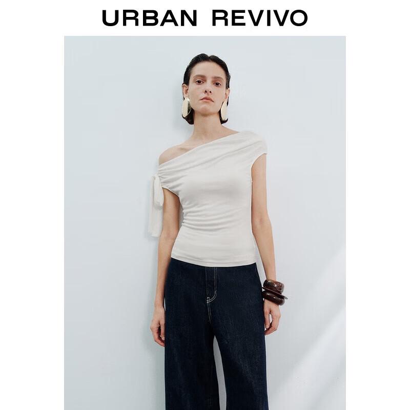 UR Elegant Asymmetrical Neck Twist T-Shirt XL