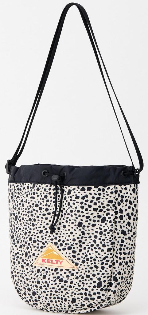 KELTY Outdoor Shoulder Bag ES KINCHAKU SHOULDER 23cm x 20cm x 7cm Beige Dalmatian 3259270826