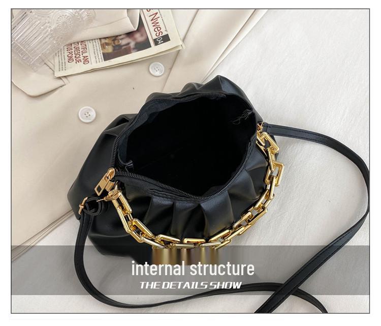 2022 Fashion Textured Cloud Crossbody Bag - Versatile Pleated Handbag with Chain