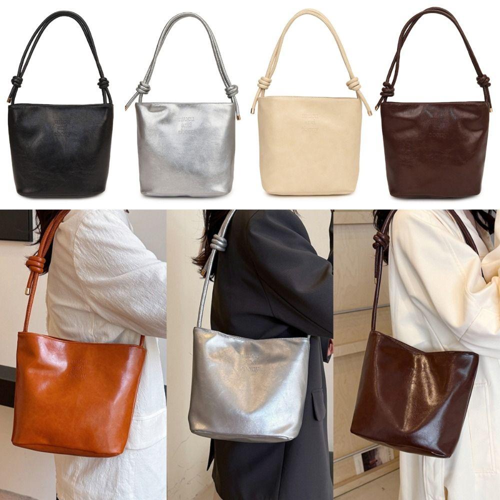 PU Shoulder Bags Adjustable Length Underarm Bag Casual Commuting Bag  Women Girls