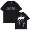 Funny Platypus Anatomy Graphic Tshirt Unisex Casual Oversized Short Sleeve T Shirts Unisexs Vintage Cotton Tshirts Streetwear