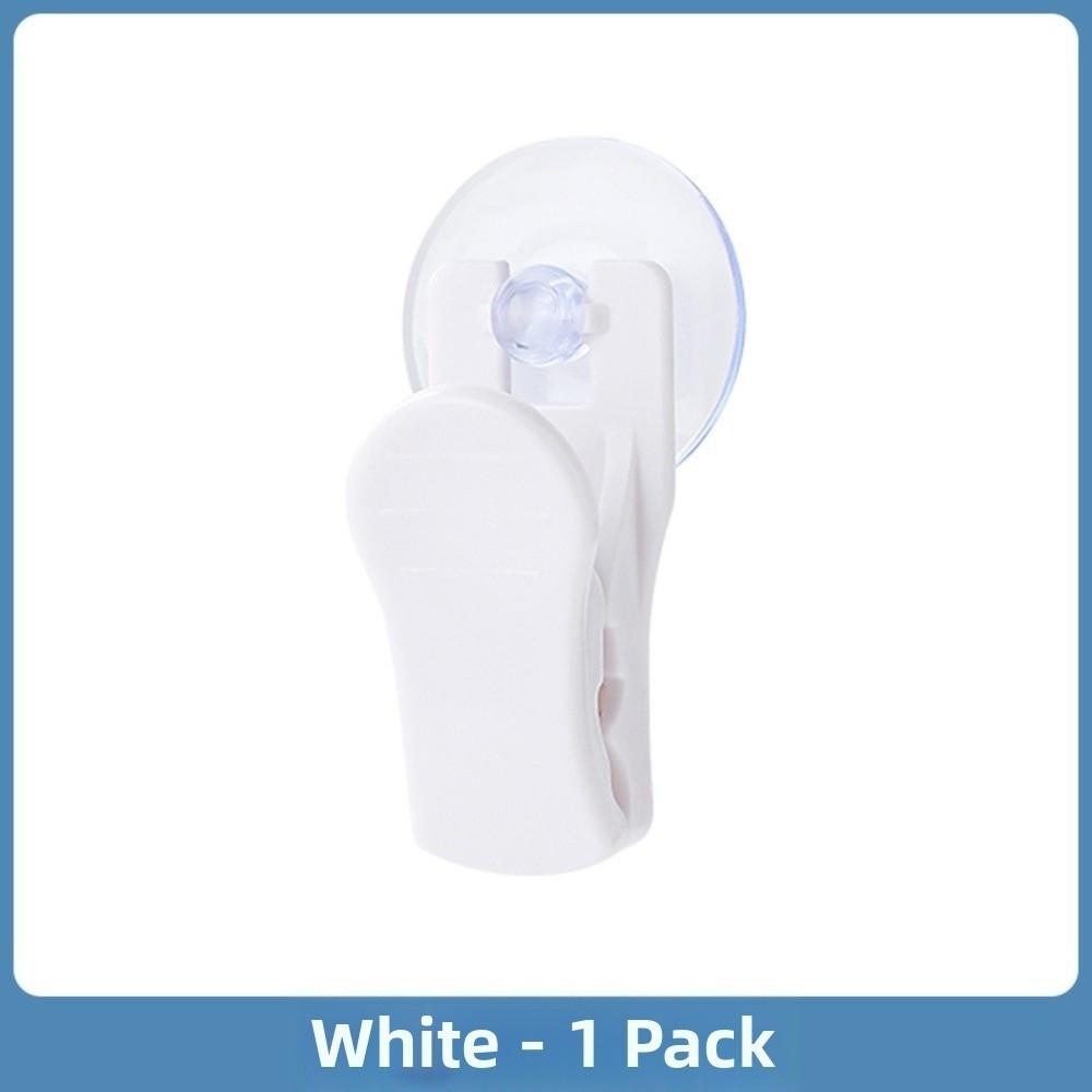 1/4pcs Fixed Suction Cup Storage Clip ABS Bathroom Storage Clip  Kitchen Accessorie