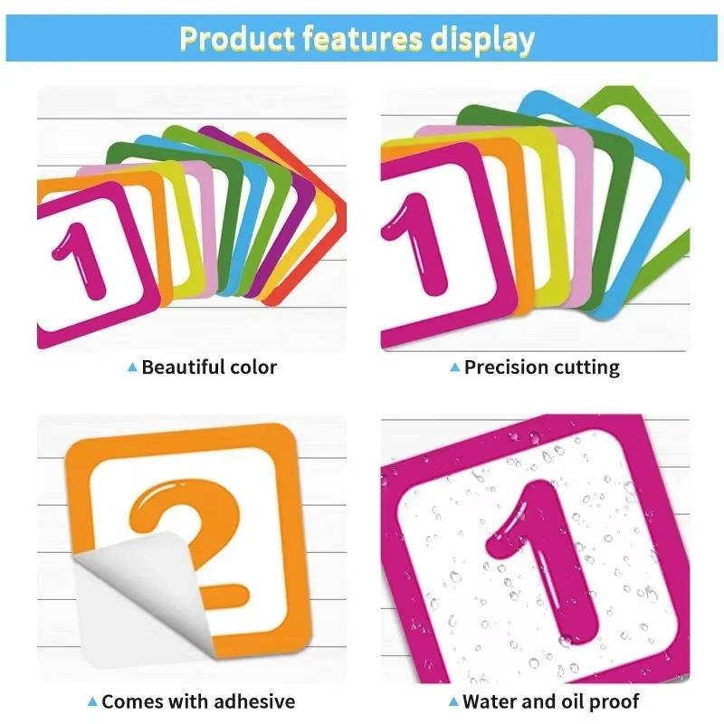 Number Lattice Wall Stickers Kids Footprint Hopscotch Floor Decals Waterproof Game Stickers Nursery Decoration Home Accessories