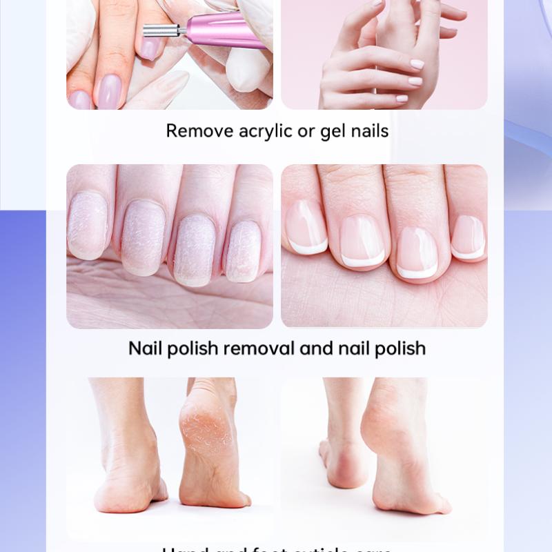 Rechargeable Electric Nail Drill Machine With USB Connect Nail Polish Remover Drill Set Manicure Sander Low Noise File Manicure