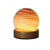 Luminous Glass Sphere 80MM LED Night Light USB Plug In Mini Planet Table Lamp Crystal Ball  Girls