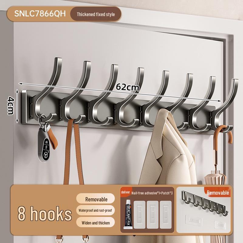 Space-Aluminium Haken ohne Bohren: Haken für Bad, Küche, Mantel, Handtuch & Mehr