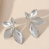 JY Hot Stainless Steel Earrings Simple and Fashionable Stainless Steel Leaf Shaped Earrings for Women Fashion Earrings Jewelry