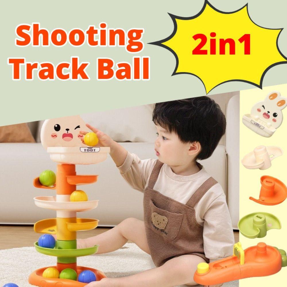 Rotating Design Rabbit Rail Car Ball Toys Track Turn Around Toy  Children's Development