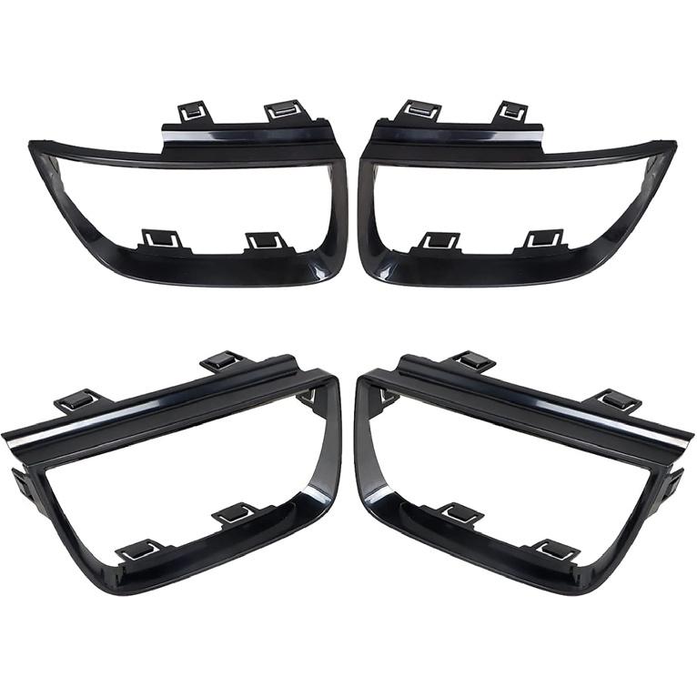 Labwork 4 Stück Rückleuchten-Blendenabdeckungen Ersatz für 2010-2013 Camaro LT LS SS Glänzend Schwarz 92199773 92199774