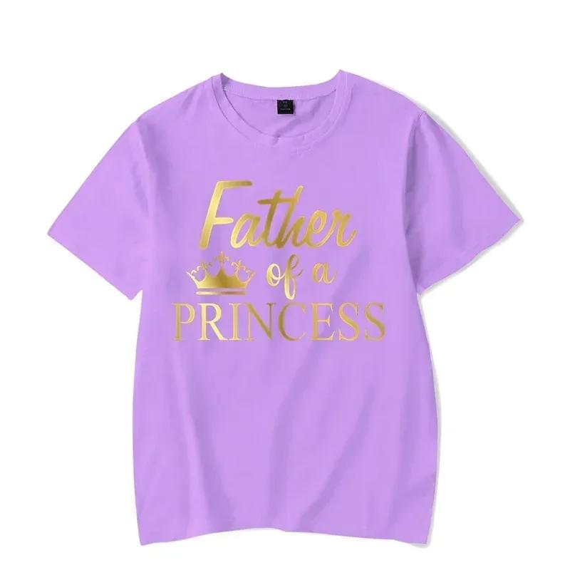 2024 Vater der Prinzessin Tochter des Königs Print T-Shirt Schönes Papa und ich Outfit Familie passende Outfits Papa Baby Mädchen Sommer