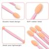30pcs Disposable Dual Sides Eyeshadow Applicators, Double Head Sponge Brushes Eye Shadow Applicator Tool with Box for Women Girls(2.95inch, Pink)