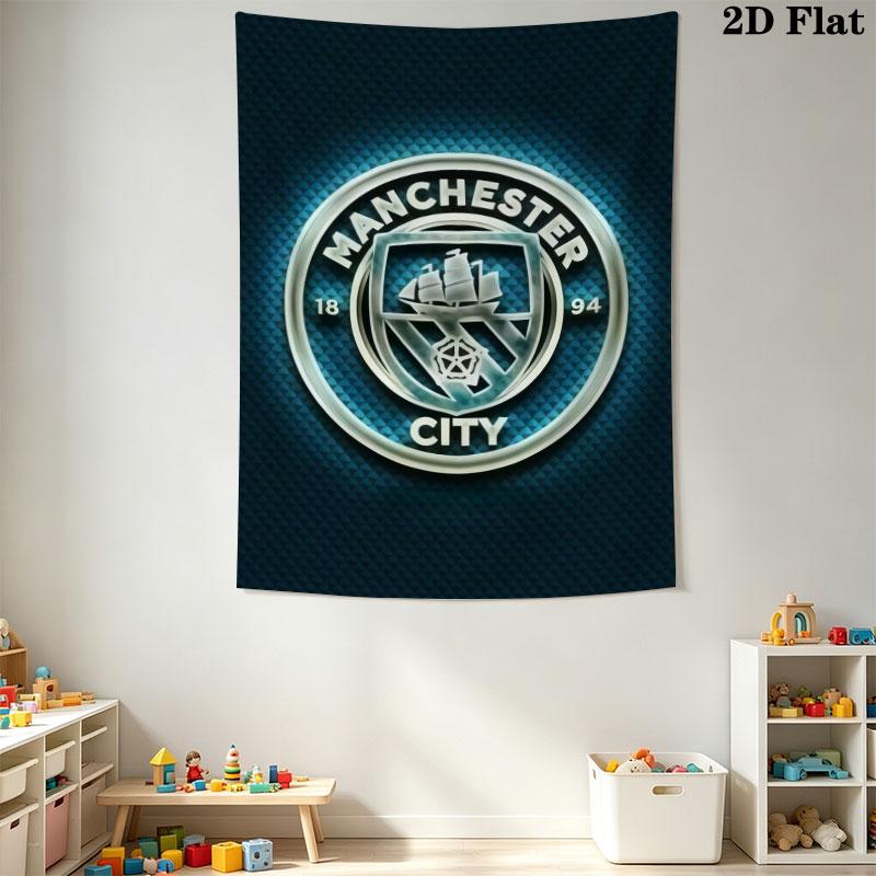 Historic MCFC WinsWall Hanging Printed Fabric Blanket Decorative Tapestries for Bedroom Living Room Home Decor