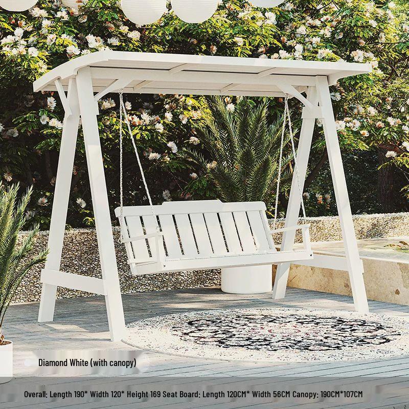 Outdoor Solid Wood Garden Swing Chair