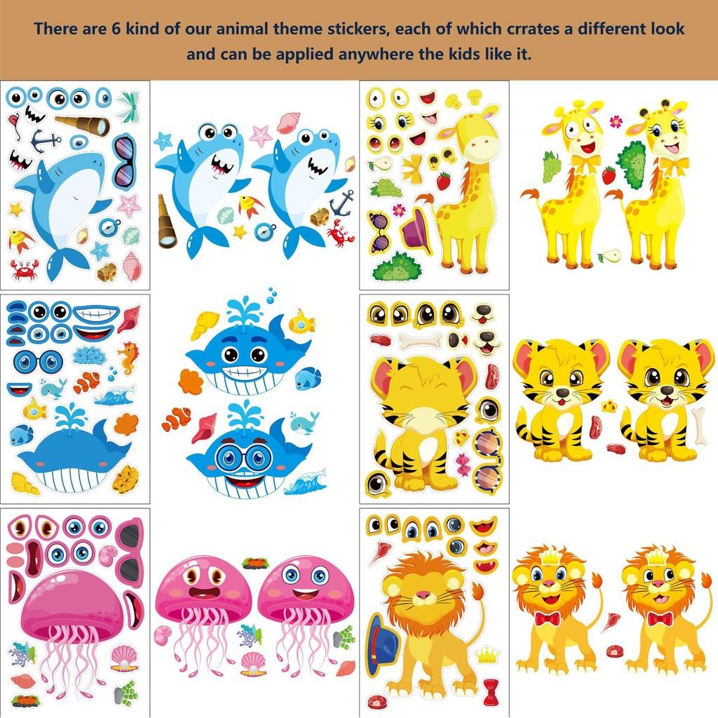 Delightful Cm2409002 Cartoon Animal Interactive Puzzle With Diy Stickers Kids For