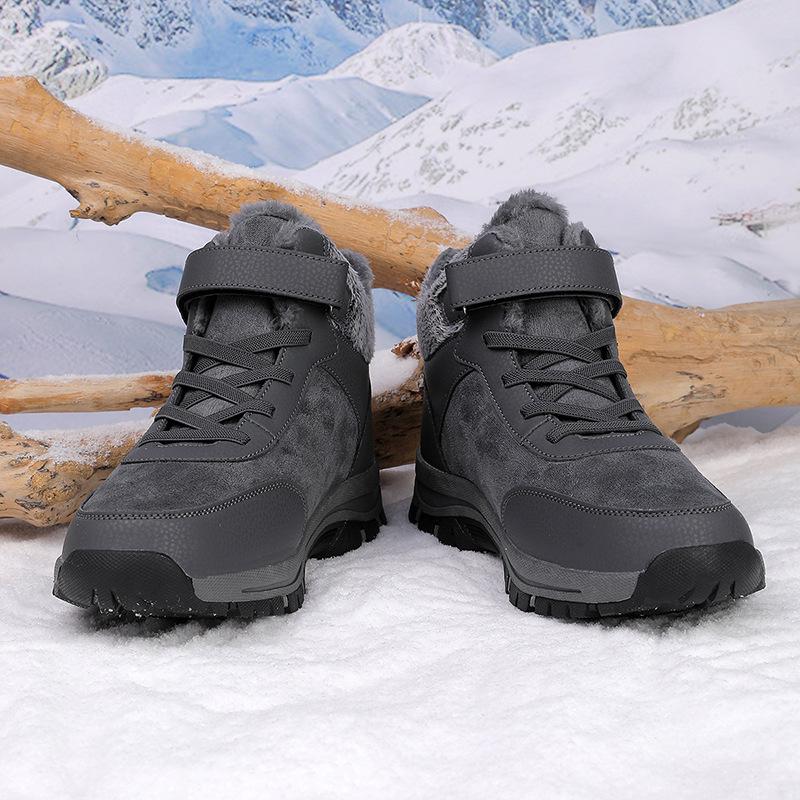 Winter New Velvet Thick Cotton Boots Men's and Women's Short Boots Outdoor Mountaineering Walking Shoes Snow Boots Men Anti Slip