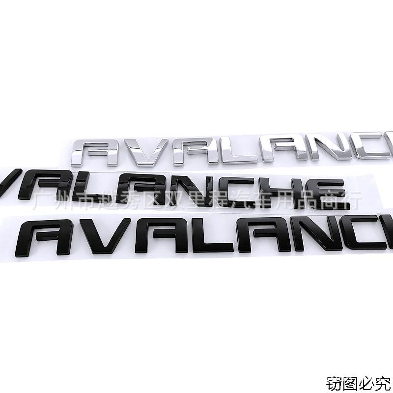 Suitable for Chevrolet GMC AVALANCH modification, electroplated ABS car label, trunk label decoration car sticker emblem