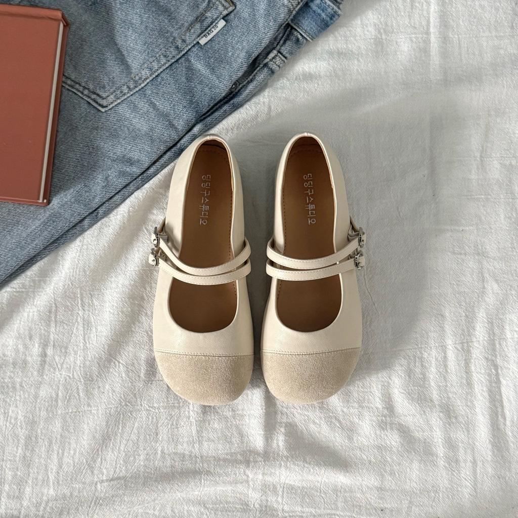 Mary Jane women's shoes 2025 new summer French retro versatile light mouth with skirt Doudou shoes soft sole single shoes women
