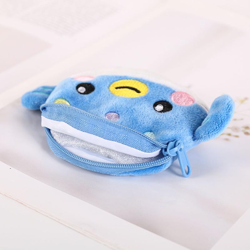 1Pcs Plush Zipper Coin Wallet Cute Pufferfish Mini Coin Purse Women'S Small Change Bag Key Earphone Pouch