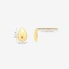 ESTELLE [Official] Women's K10 Yellow Gold Drop Motif Earrings 0202-3248-0019-0000