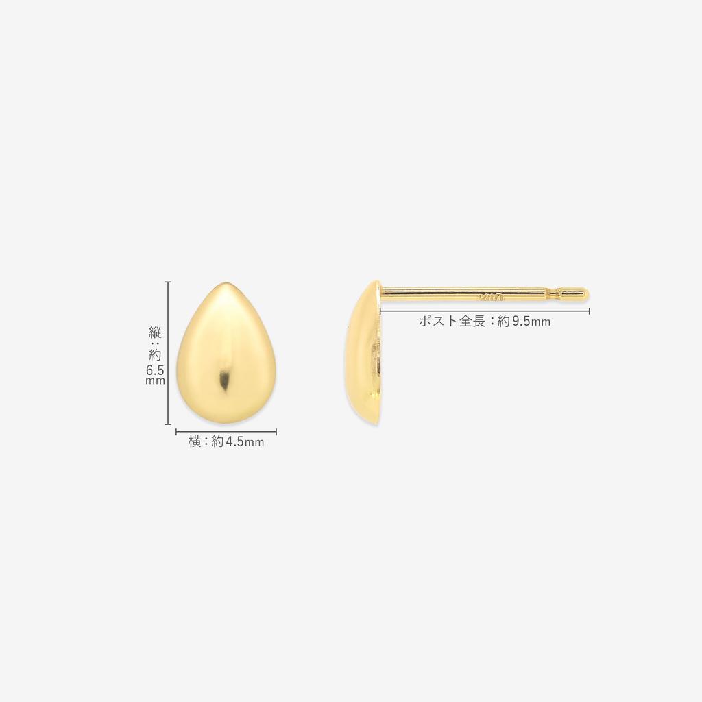 ESTELLE [Official] Women's K10 Yellow Gold Drop Motif Earrings 0202-3248-0019-0000