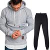 Men's  Winter Pocket Sweatshirt Top Pants Sets Sports Suit Tracksuit