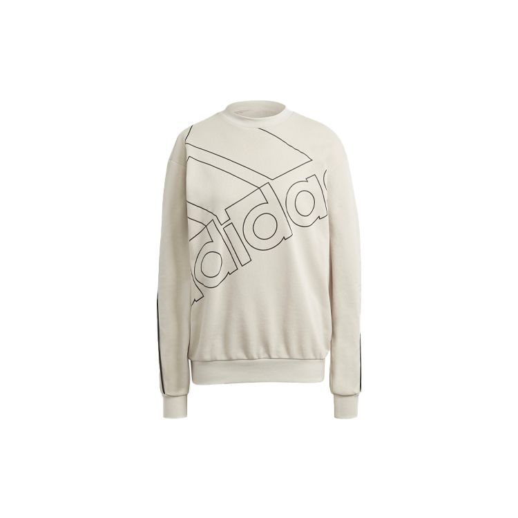 

Adidas Crew Neck Pullover American Style Casual Sweatshirt Women Off White GL0531 S